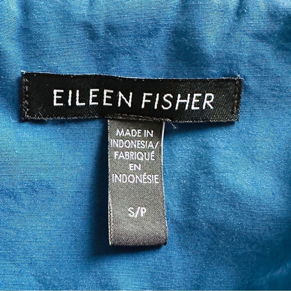 Eileen Fisher Women's Blue (Atlantis) Hooded Anorak Jacket Size Small - Picture 10 of 12